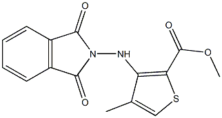 methyl 3-[(1,3-dioxo-2,3-dihydro-1H-isoindol-2-yl)amino]-4-methylthiophene-2-carboxylate Struktur