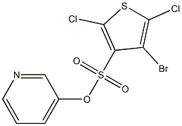 3-pyridyl 4-bromo-2,5-dichlorothiophene-3-sulfonate Struktur