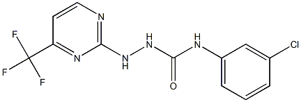 N1-(3-chlorophenyl)-2-[4-(trifluoromethyl)pyrimidin-2-yl]hydrazine-1-carboxamide Struktur