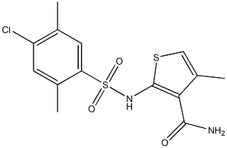 2-{[(4-chloro-2,5-dimethylphenyl)sulfonyl]amino}-4-methylthiophene-3-carboxamide Struktur