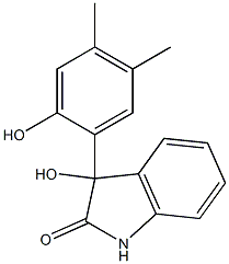 3-hydroxy-3-(2-hydroxy-4,5-dimethylphenyl)-1,3-dihydro-2H-indol-2-one Struktur