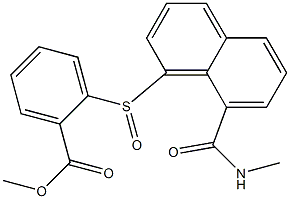 methyl 2-({8-[(methylamino)carbonyl]-1-naphthyl}sulfinyl)benzoate Struktur