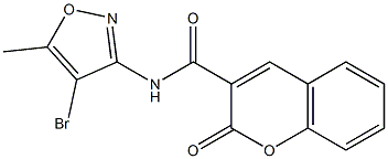 N3-(4-bromo-5-methylisoxazol-3-yl)-2-oxo-2H-chromene-3-carboxamide Struktur