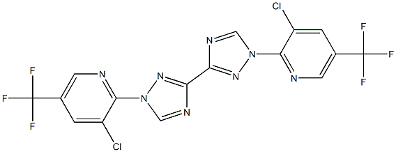 3-[1-(3-chloro-5-trifluoromethyl-2-pyridyl)-1,2,4-triazol-3-yl]-1-(3-chloro-5-trifluoromethyl-2-pyridyl)-1,2,4-triazole Struktur