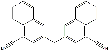 3-[(4-cyano-2-naphthyl)methyl]-1-naphthonitrile Struktur