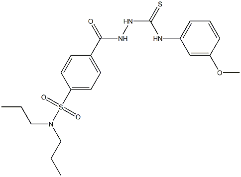 N1-(3-methoxyphenyl)-2-{4-[(dipropylamino)sulfonyl]benzoyl}hydrazine-1-carbothioamide Structure