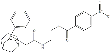 2-{[2-(2-phenyl-2-adamantyl)acetyl]amino}ethyl 4-nitrobenzenecarboxylate Struktur