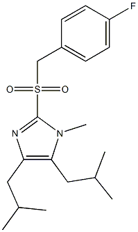 4,5-diisobutyl-1-methyl-1H-imidazol-2-yl 4-fluorobenzyl sulfone Struktur