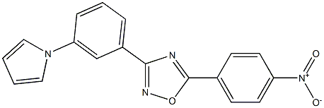 5-(4-nitrophenyl)-3-[3-(1H-pyrrol-1-yl)phenyl]-1,2,4-oxadiazole Struktur