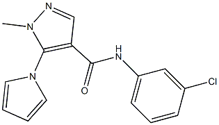 N4-(3-chlorophenyl)-1-methyl-5-(1H-pyrrol-1-yl)-1H-pyrazole-4-carboxamide Struktur