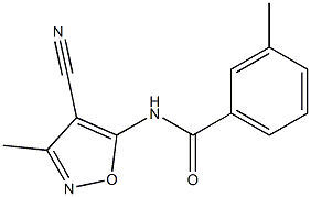 N-(4-cyano-3-methyl-5-isoxazolyl)-3-methylbenzenecarboxamide Struktur