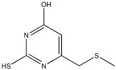 6-[(methylsulfanyl)methyl]-2-sulfanyl-4-pyrimidinol Struktur