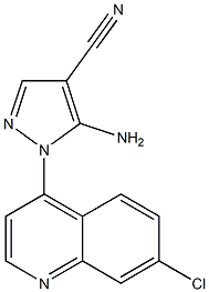 5-amino-1-(7-chloro-4-quinolyl)-1H-pyrazole-4-carbonitrile Struktur