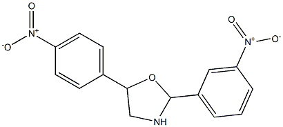 2-(3-nitrophenyl)-5-(4-nitrophenyl)-1,3-oxazolane Struktur