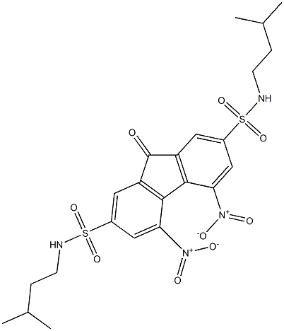 N2,N7-diisopentyl-4,5-dinitro-9-oxo-9H-2,7-fluorenedisulfonamide Struktur