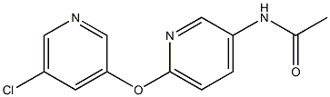 N1-{6-[(5-chloro-3-pyridyl)oxy]-3-pyridyl}acetamide Struktur