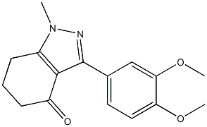 3-(3,4-dimethoxyphenyl)-1-methyl-1,5,6,7-tetrahydro-4H-indazol-4-one Struktur