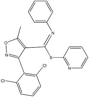 4-(2-pyridyl) N4-phenyl-3-(2,6-dichlorophenyl)-5-methylisoxazole-4-carboxim idothioate Struktur