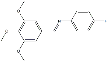 N1-(3,4,5-trimethoxybenzylidene)-4-fluoroaniline Struktur