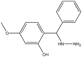 1-((2-hydroxy-4-methoxyphenyl)(phenyl)methyl)hydrazine Struktur