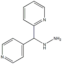 1-((pyridin-2-yl)(pyridin-4-yl)methyl)hydrazine Struktur