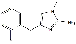 1-methyl-4-(2-fluorobenzyl)-1H-imidazol-2-amine Struktur