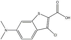 3-chloro-6-(dimethylamino)benzo[b]thiophene-2-carboxylic acid Struktur