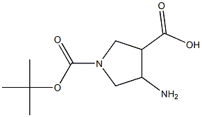 4-Amino-pyrrolidine-1,3-dicarboxylic acid 1-tert-butyl ester Struktur