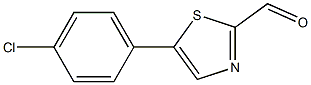 5-(4-chlorophenyl)thiazole-2-carbaldehyde Struktur