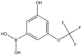 3-Hydroxy-5-(trifluoromethoxy)benzeneboronic acid Struktur