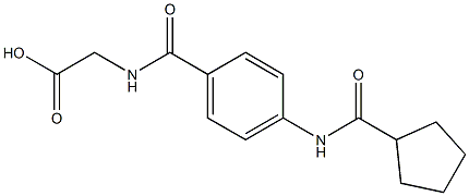 ({4-[(cyclopentylcarbonyl)amino]benzoyl}amino)acetic acid Struktur