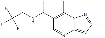 (1-{2,7-dimethylpyrazolo[1,5-a]pyrimidin-6-yl}ethyl)(2,2,2-trifluoroethyl)amine Struktur