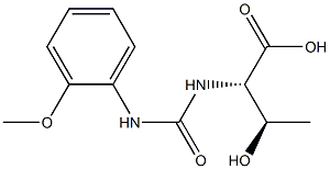 (2S,3R)-3-hydroxy-2-({[(2-methoxyphenyl)amino]carbonyl}amino)butanoic acid Struktur