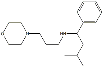 (3-methyl-1-phenylbutyl)[3-(morpholin-4-yl)propyl]amine Struktur