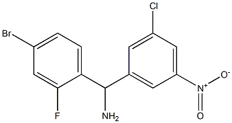 (4-bromo-2-fluorophenyl)(3-chloro-5-nitrophenyl)methanamine Struktur