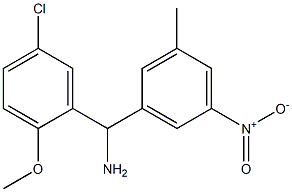 (5-chloro-2-methoxyphenyl)(3-methyl-5-nitrophenyl)methanamine Struktur