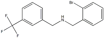 [(2-bromophenyl)methyl]({[3-(trifluoromethyl)phenyl]methyl})amine Structure