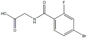 [(4-bromo-2-fluorobenzoyl)amino]acetic acid Struktur