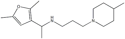 [1-(2,5-dimethylfuran-3-yl)ethyl][3-(4-methylpiperidin-1-yl)propyl]amine Struktur