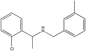 [1-(2-chlorophenyl)ethyl][(3-methylphenyl)methyl]amine Struktur