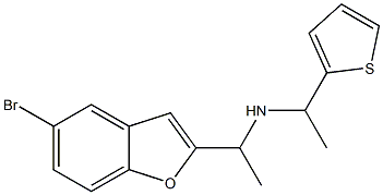 [1-(5-bromo-1-benzofuran-2-yl)ethyl][1-(thiophen-2-yl)ethyl]amine Struktur