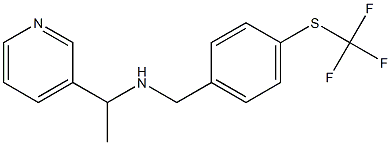 [1-(pyridin-3-yl)ethyl]({4-[(trifluoromethyl)sulfanyl]phenyl}methyl)amine Struktur