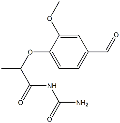 [2-(4-formyl-2-methoxyphenoxy)propanoyl]urea Struktur