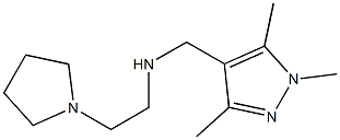 [2-(pyrrolidin-1-yl)ethyl][(1,3,5-trimethyl-1H-pyrazol-4-yl)methyl]amine Struktur