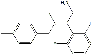 [2-amino-1-(2,6-difluorophenyl)ethyl](methyl)[(4-methylphenyl)methyl]amine Struktur