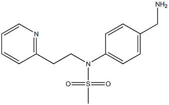 [4-(aminomethyl)phenyl]-N-[2-(pyridin-2-yl)ethyl]methanesulfonamide Struktur