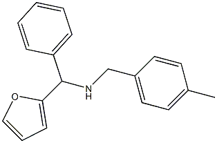 [furan-2-yl(phenyl)methyl][(4-methylphenyl)methyl]amine Struktur