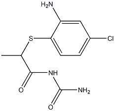 {2-[(2-amino-4-chlorophenyl)sulfanyl]propanoyl}urea Struktur