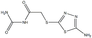 {2-[(5-amino-1,3,4-thiadiazol-2-yl)sulfanyl]acetyl}urea Struktur