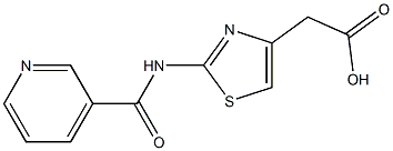 {2-[(pyridin-3-ylcarbonyl)amino]-1,3-thiazol-4-yl}acetic acid Struktur